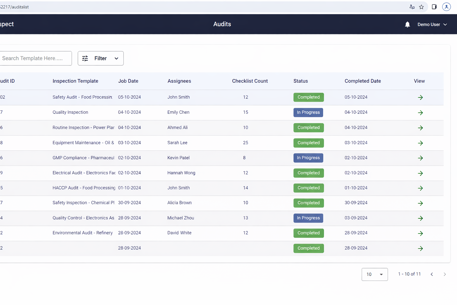 Audit reports overview